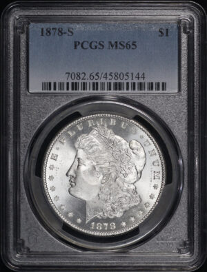 Obverse of this 1878-S Morgan Dollar PCGS MS-65
