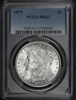 Obverse of this 1879 Morgan Dollar PCGS MS-63