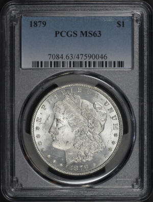 Obverse of this 1879 Morgan Dollar PCGS MS-63