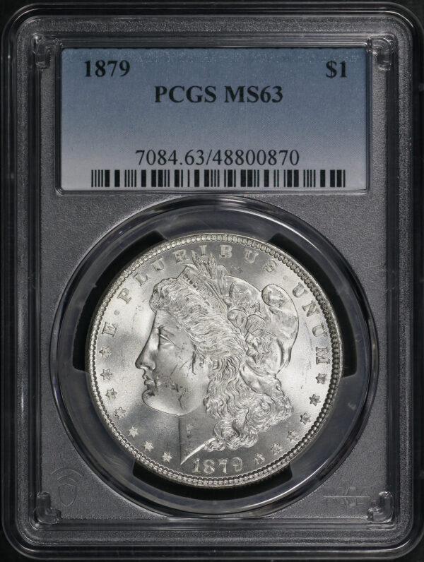 Obverse of this 1879 Morgan Dollar PCGS MS-63