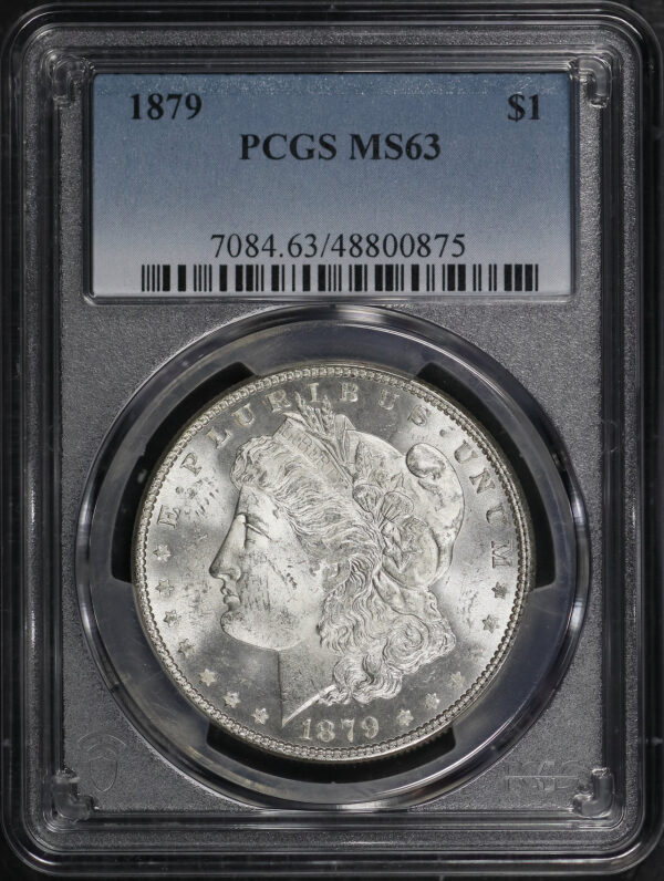 Obverse of this 1879 Morgan Dollar PCGS MS-63