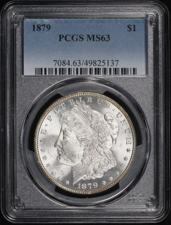Obverse of this 1879 Morgan Dollar PCGS MS-63