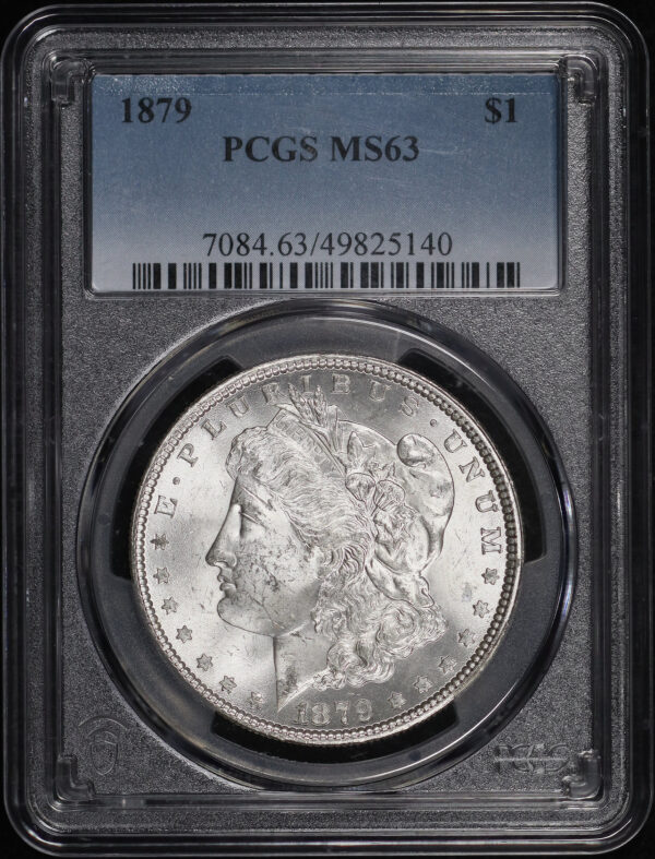 Obverse of this 1879 Morgan Dollar PCGS MS-63