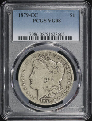 Obverse of this 1879-CC Morgan Dollar PCGS VG-08