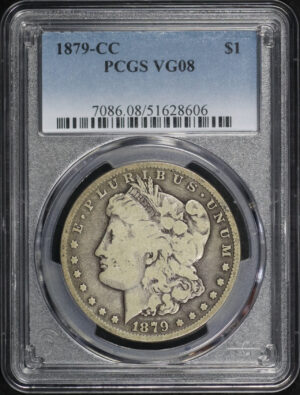 Obverse of this 1879-CC Morgan Dollar PCGS VG-08