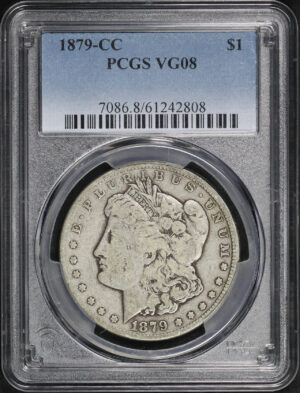 Obverse of this 1879-CC Morgan Dollar PCGS VG-08
