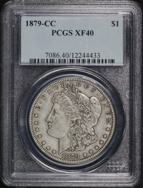 Obverse of this 1879-CC Morgan Dollar PCGS XF-40