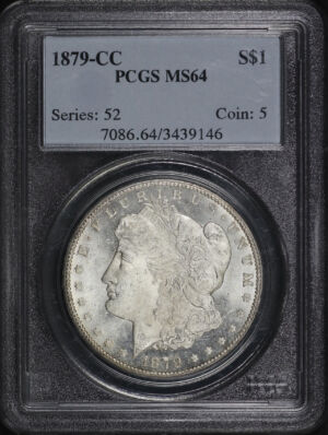 Obverse of this 1879-CC Morgan Dollar PCGS MS-64
