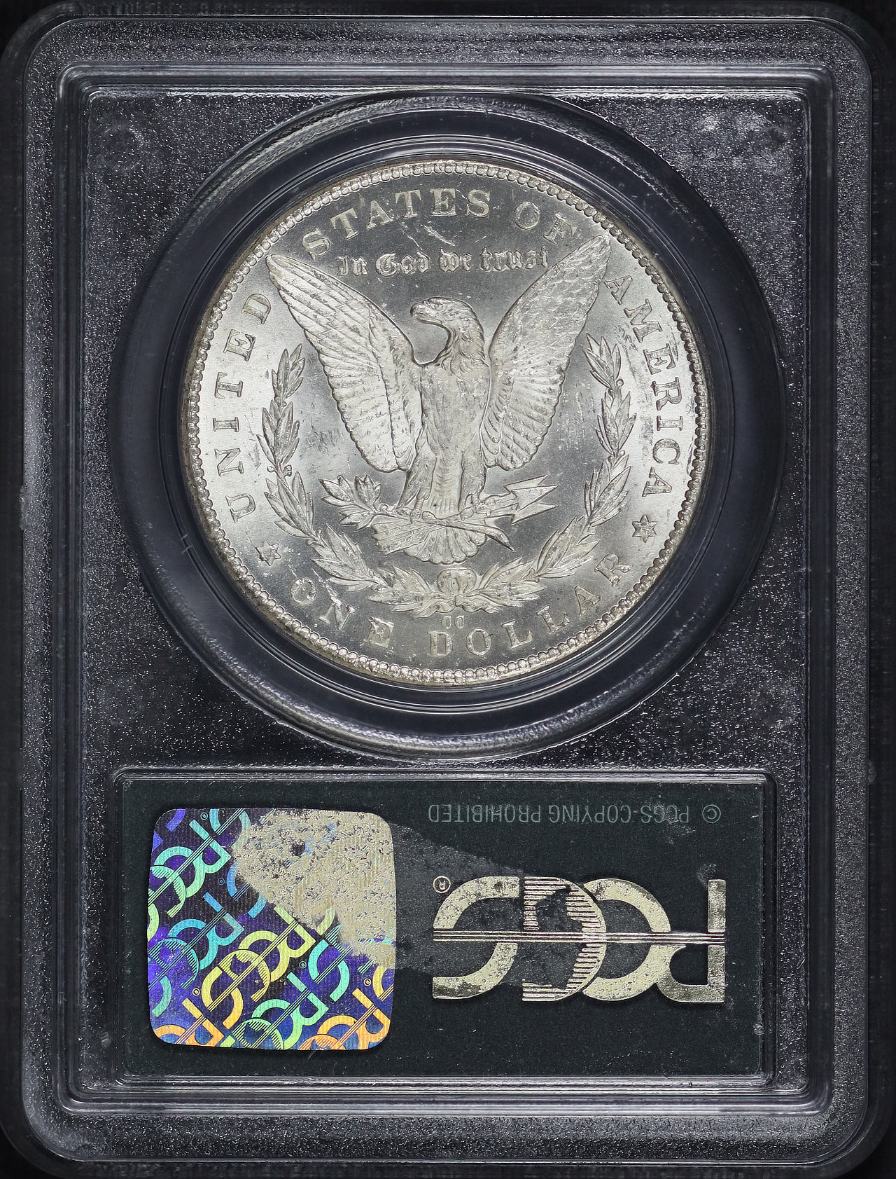 Reverse of this 1879-CC Morgan Dollar PCGS MS-64 Old Green Holder