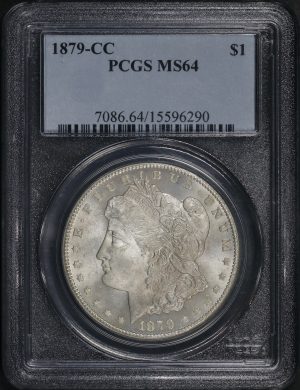 Obverse of this 1879-CC Morgan Dollar PCGS MS-64