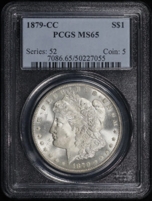 Obverse of this 1879-CC Morgan Dollar PCGS MS-65