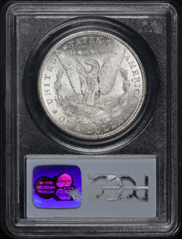 Reverse of this 1879-CC Morgan Dollar Capped Die PCGS MS-61