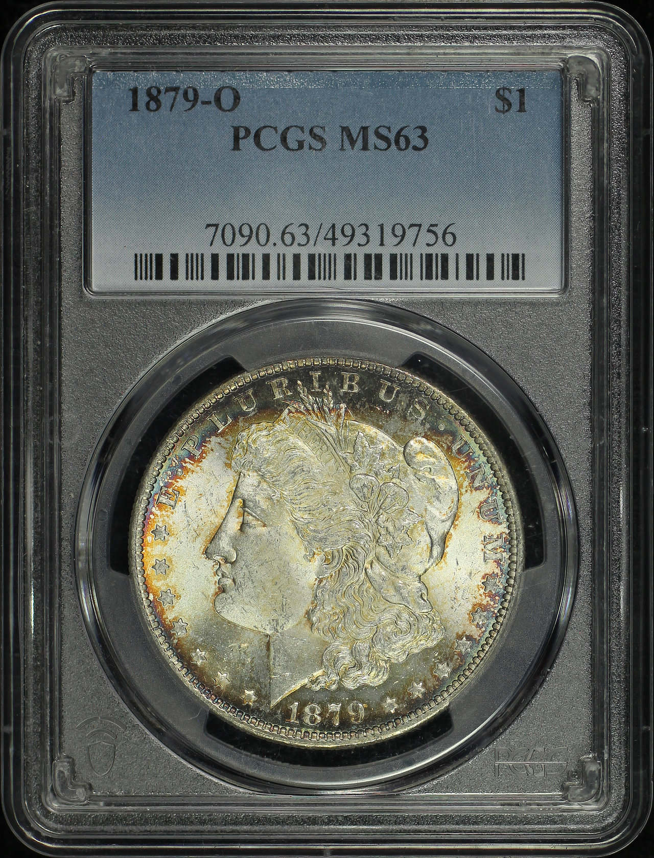 Obverse of this 1879-O Morgan Dollar PCGS MS-63