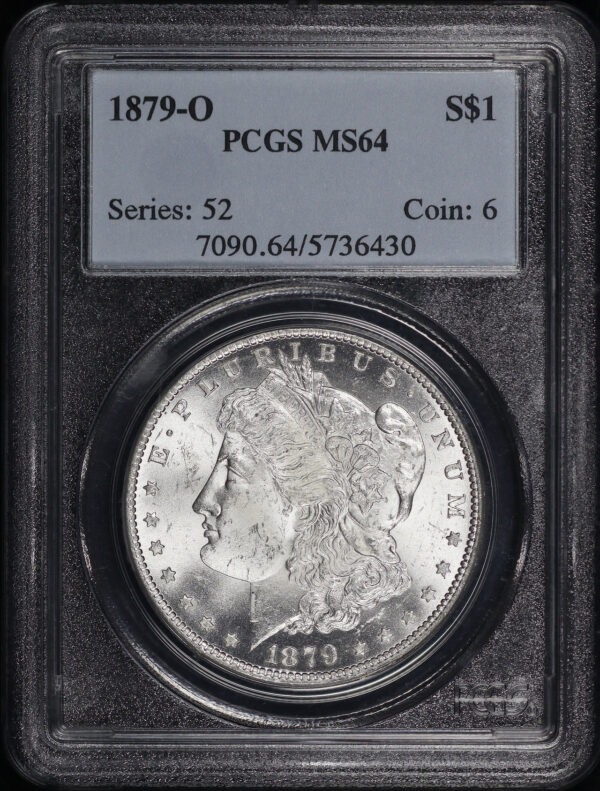 Obverse of this 1879-O Morgan Dollar PCGS MS-64