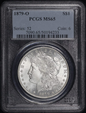 Obverse of this 1879-O Morgan Dollar PCGS MS-65