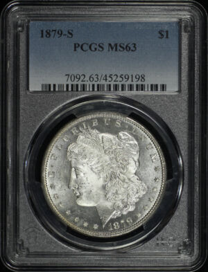 Obverse of this 1879-S Morgan Dollar PCGS MS-63