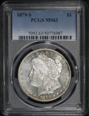 Obverse of this 1879-S Morgan Dollar PCGS MS-63