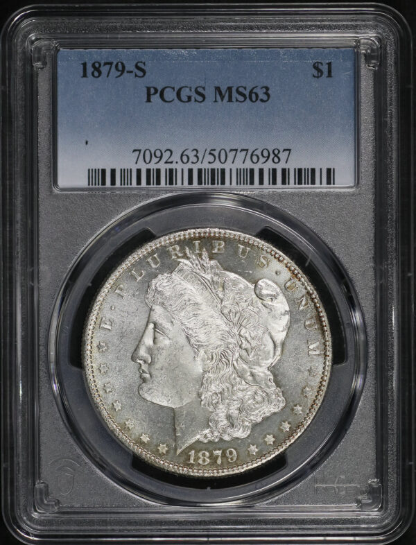 Obverse of this 1879-S Morgan Dollar PCGS MS-63