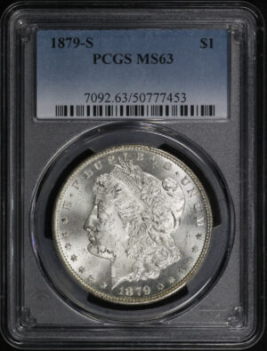 Obverse of this 1879-S Morgan Dollar PCGS MS-63