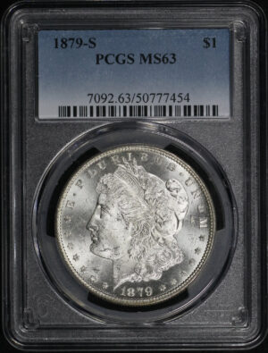 Obverse of this 1879-S Morgan Dollar PCGS MS-63