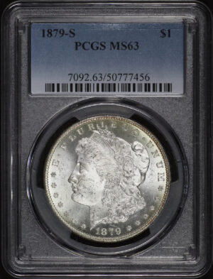 Obverse of this 1879-S Morgan Dollar PCGS MS-63