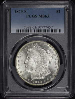 Obverse of this 1879-S Morgan Dollar PCGS MS-63