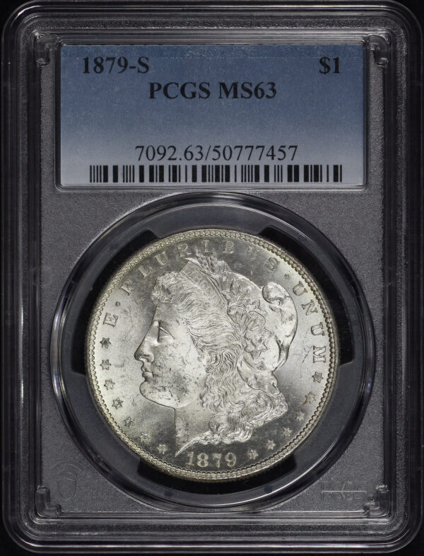 Obverse of this 1879-S Morgan Dollar PCGS MS-63