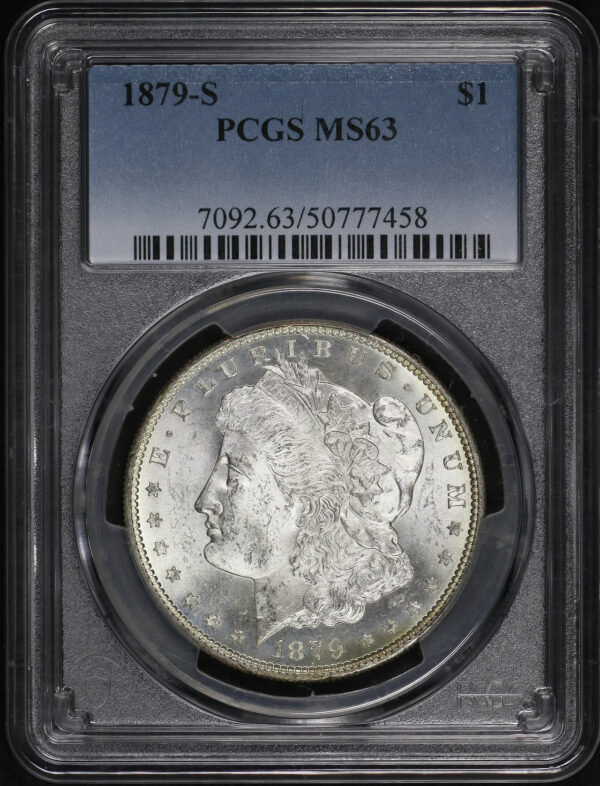 Obverse of this 1879-S Morgan Dollar PCGS MS-63