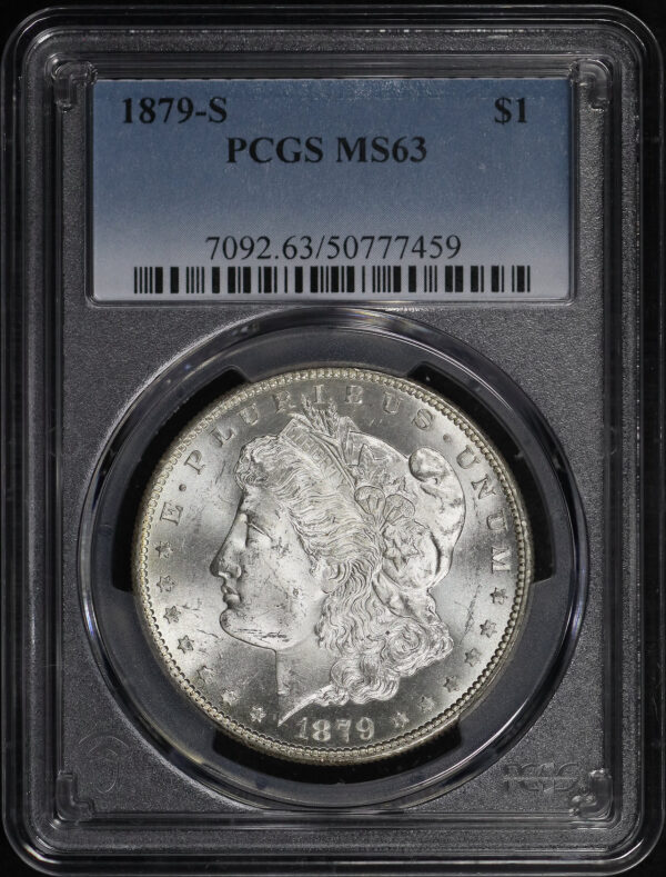 Obverse of this 1879-S Morgan Dollar PCGS MS-63