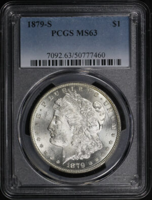 Obverse of this 1879-S Morgan Dollar PCGS MS-63