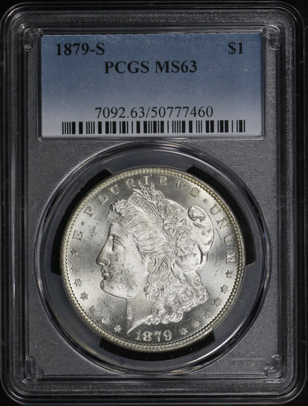 Obverse of this 1879-S Morgan Dollar PCGS MS-63