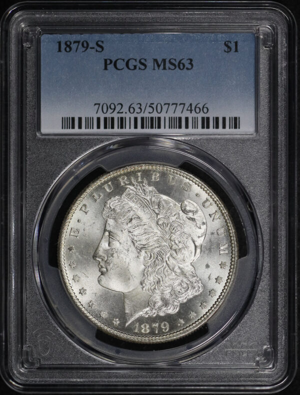 Obverse of this 1879-S Morgan Dollar PCGS MS-63