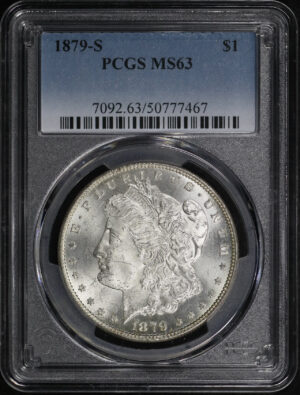 Obverse of this 1879-S Morgan Dollar PCGS MS-63