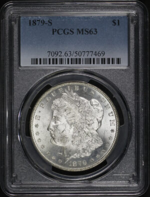 Obverse of this 1879-S Morgan Dollar PCGS MS-63