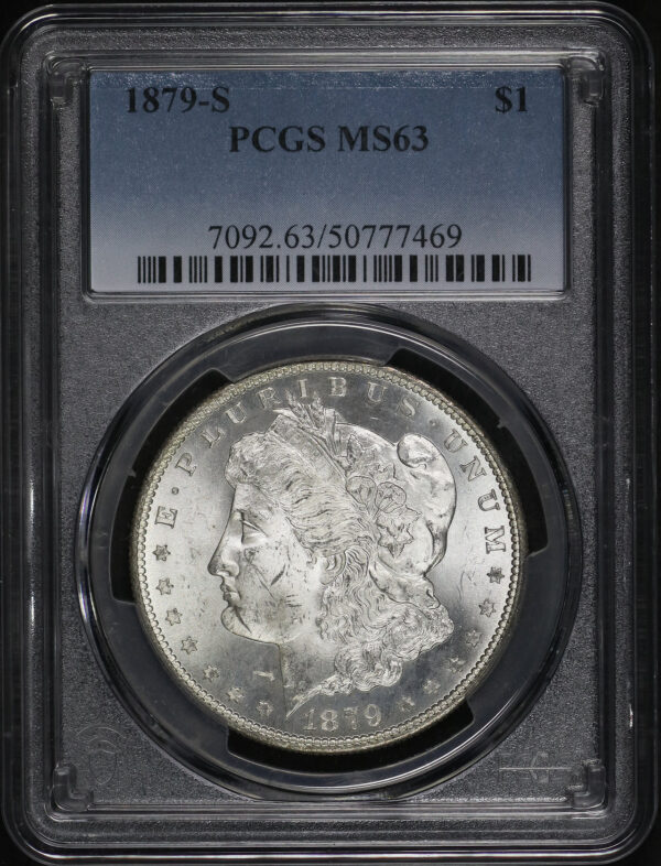 Obverse of this 1879-S Morgan Dollar PCGS MS-63