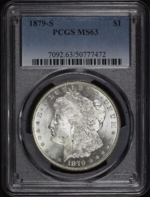 Obverse of this 1879-S Morgan Dollar PCGS MS-63