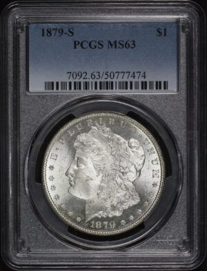 Obverse of this 1879-S Morgan Dollar PCGS MS-63