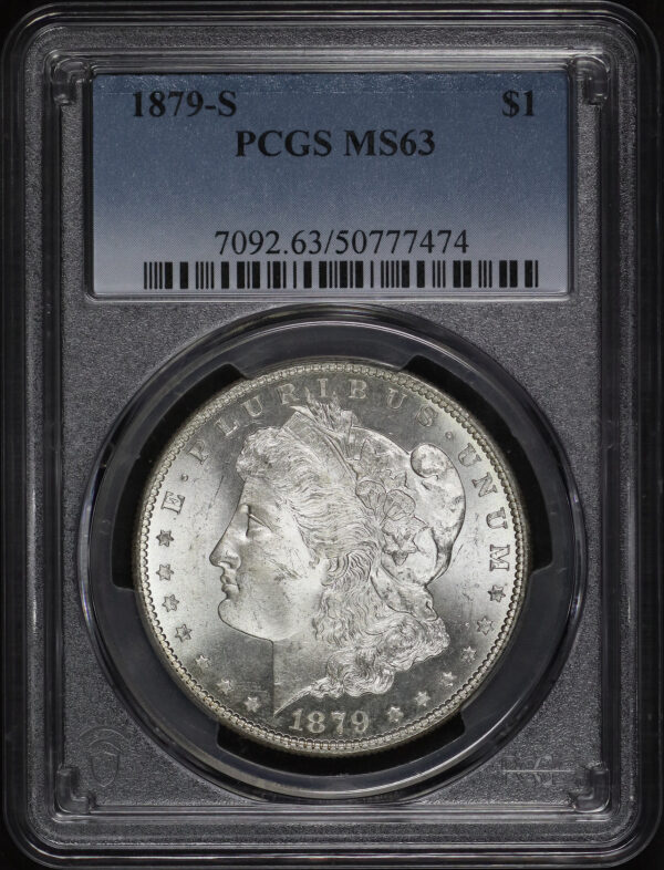 Obverse of this 1879-S Morgan Dollar PCGS MS-63