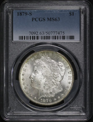 Obverse of this 1879-S Morgan Dollar PCGS MS-63