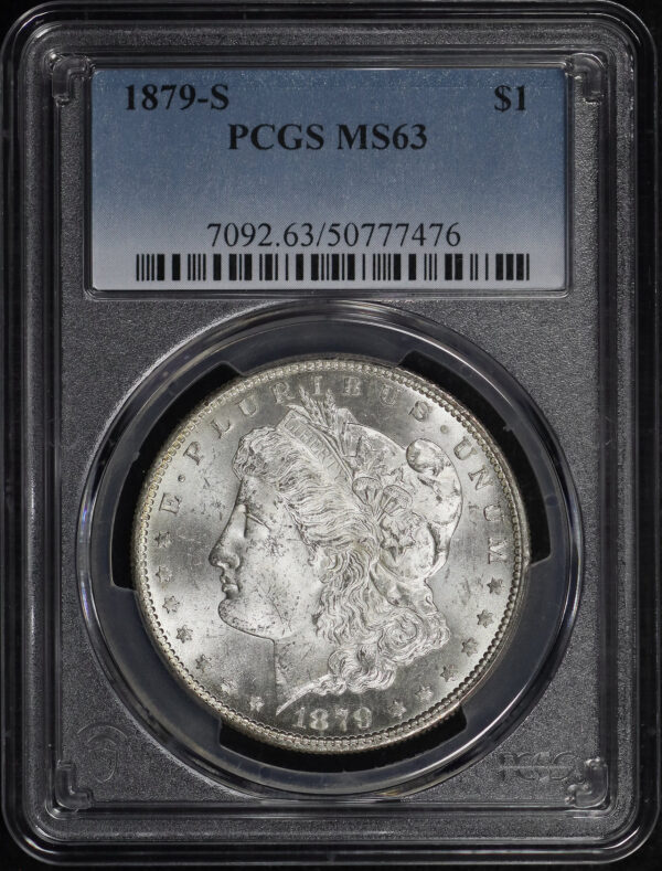Obverse of this 1879-S Morgan Dollar PCGS MS-63