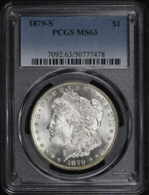 Obverse of this 1879-S Morgan Dollar PCGS MS-63