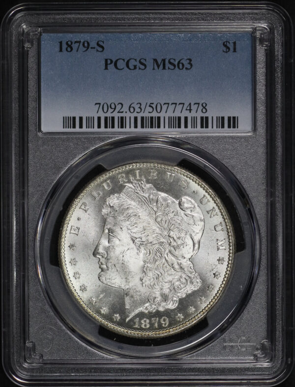 Obverse of this 1879-S Morgan Dollar PCGS MS-63