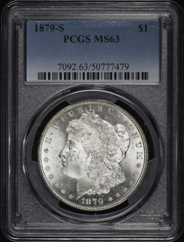 Obverse of this 1879-S Morgan Dollar PCGS MS-63