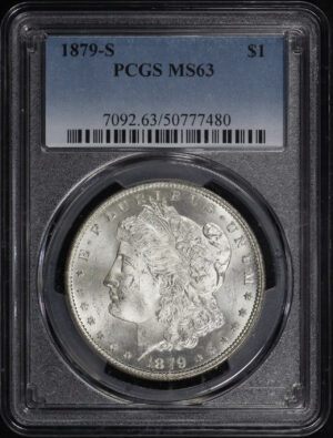 Obverse of this 1879-S Morgan Dollar PCGS MS-63