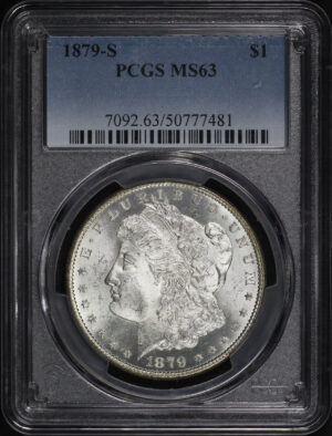 Obverse of this 1879-S Morgan Dollar PCGS MS-63