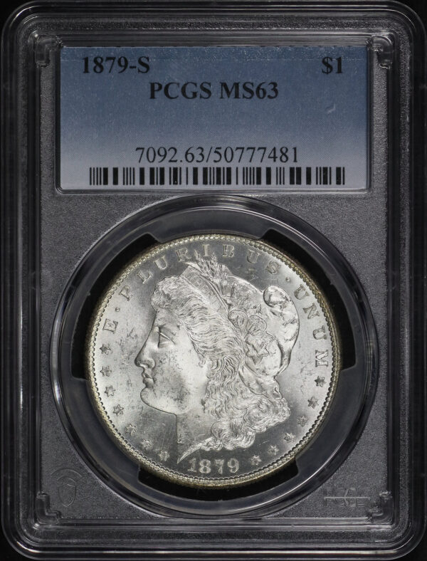 Obverse of this 1879-S Morgan Dollar PCGS MS-63