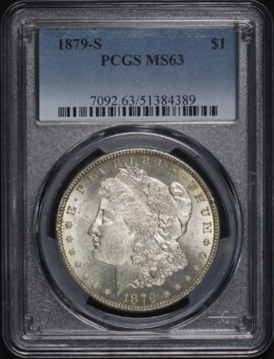 Obverse of this 1879-S Morgan Dollar PCGS MS-63