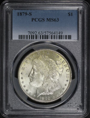 Obverse of this 1879-S Morgan Dollar PCGS MS-63