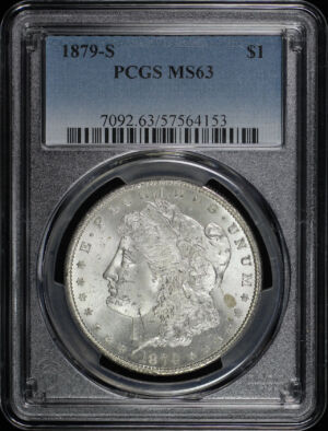 Obverse of this 1879-S Morgan Dollar PCGS MS-63
