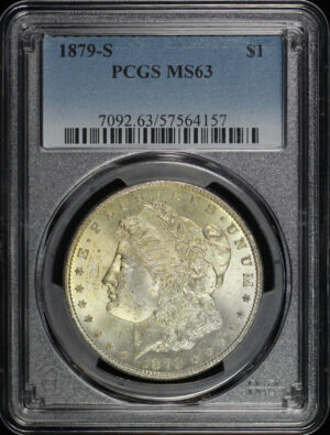 Obverse of this 1879-S Morgan Dollar PCGS MS-63